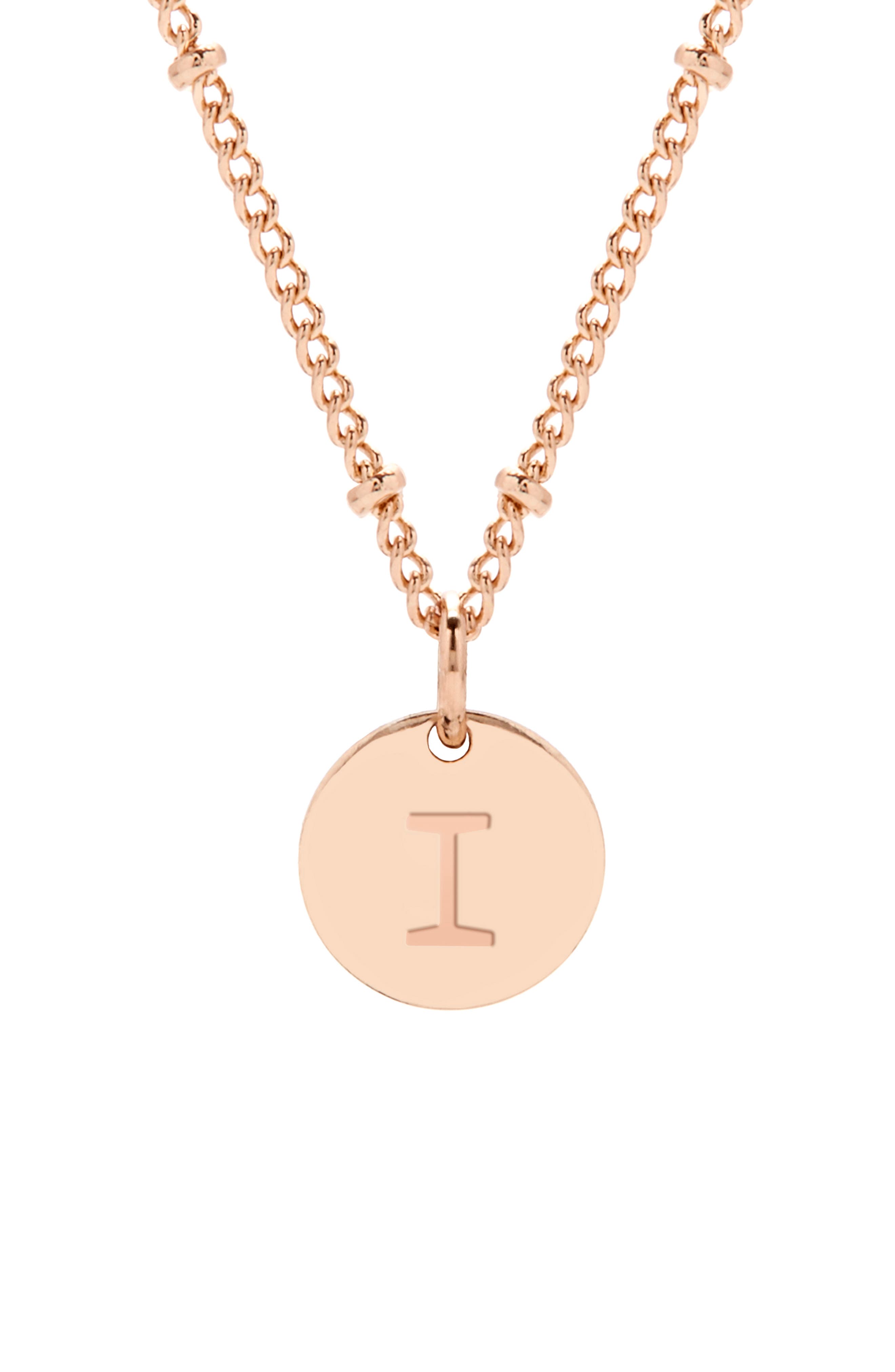 Pink Box Heart Lariat Initial Necklace C Gold 